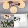 Chehalis ceiling light, globe light white, 3-light sources