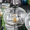 Apedo hanging light, globe light, pendant light clear, 3-light sources