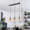Apedo hanging light, pendant light Amber, clear, 3-light sources