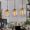 Apedo hanging light, pendant light Amber, clear, 3-light sources