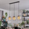 Apedo hanging light, pendant light Amber, clear, 3-light sources