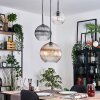 Koyoto hanging light, globe light, pendant light 30 cm black, 3-light sources