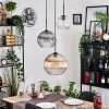 Koyoto hanging light, globe light, pendant light 30 cm black, 3-light sources