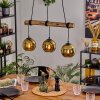 Koyoto hanging light, globe light, pendant light Ecru, black, 3-light sources