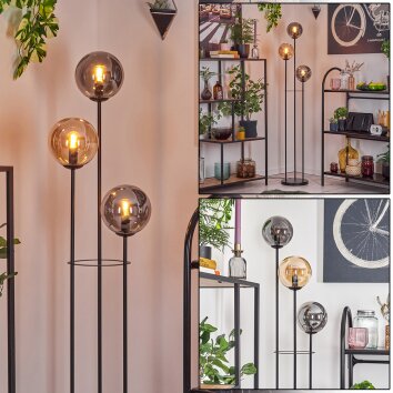 Gastor floor lamp black, 3-light sources