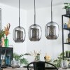 Apedo hanging light, pendant light Smoke-coloured, 3-light sources