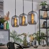 Apedo hanging light, pendant light Smoke-coloured, 3-light sources