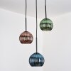 Koyoto hanging light, globe light, pendant light black, 3-light sources