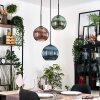 Koyoto hanging light, globe light, pendant light black, 3-light sources