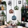 Koyoto hanging light, globe light, pendant light black, 3-light sources