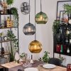Koyoto hanging light, globe light, pendant light black, 3-light sources