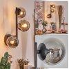 Chehalis globe light, wall light Smoke-coloured, 3-light sources