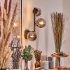 Chehalis globe light, wall light Smoke-coloured, 3-light sources