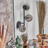 Chehalis globe light, wall light Smoke-coloured, 3-light sources