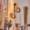 Chehalis globe light, wall light Amber, Smoke-coloured, 3-light sources