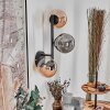 Chehalis globe light, wall light Amber, Smoke-coloured, 3-light sources