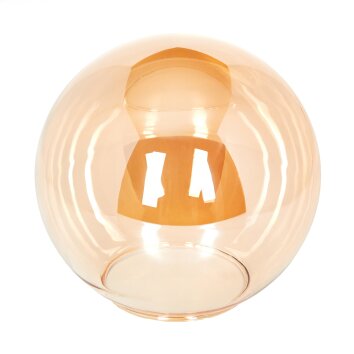 Glass lampshade  Gastor replacement glass, spare part 20 cm Amber