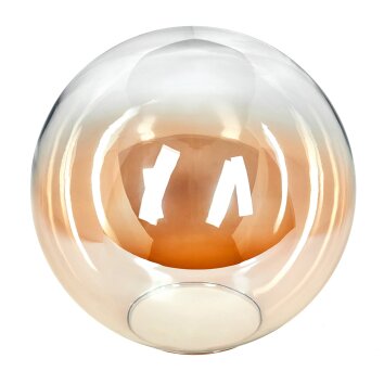 Lamp shade made of glass  Gastor replacement glass, spare part 25 cm Amber, clear