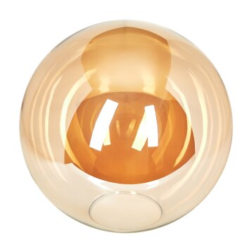 Lamp shade made of glass  Gastor replacement glass, spare part 30 cm Amber