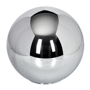 Glass lamp shade  Gastor replacement glass 20 cm chrome, Smoke-coloured