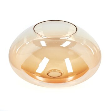 Lamp shade made of glass  Mertola replacement glass, spare part Amber, clear
