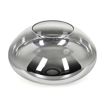 Lamp shade made of glass  Mertola replacement glass, spare part clear, Smoke-coloured