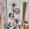 Chehalis globe light, wall light Amber, Smoke-coloured, 3-light sources