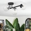 Chehalis ceiling light, globe light clear, 3-light sources