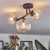 Chehalis ceiling light, globe light clear, 3-light sources