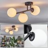 Chehalis ceiling light, globe light white, 3-light sources