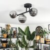 Chehalis ceiling light, globe light Smoke-coloured, 3-light sources