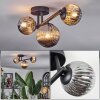 Chehalis ceiling light, globe light Smoke-coloured, 3-light sources
