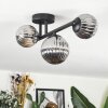 Chehalis ceiling light, globe light Smoke-coloured, 3-light sources