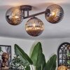 Chehalis ceiling light, globe light Smoke-coloured, 3-light sources
