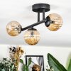 Chehalis ceiling light, globe light Amber, 3-light sources