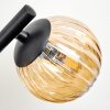 Chehalis ceiling light, globe light Amber, 3-light sources