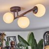 Chehalis ceiling light, globe light white, 3-light sources