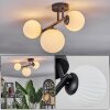 Chehalis ceiling light, globe light white, 3-light sources