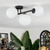 Chehalis ceiling light, globe light white, 3-light sources