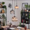 Koyoto hanging light, globe light, pendant light, Cluster pendant lamp black, 3-light sources
