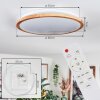 Nogueira ceiling light, Panel LED white, 1-light source, Remote control