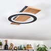 Besperia ceiling light LED Wood like finish, black, 1-light source