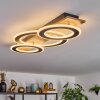 Besperia ceiling light LED Wood like finish, black, 1-light source