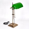 Ragaz Banker lamp, desk lamp, table lamp antique brass, 1-light source