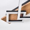 Cabanas ceiling light LED Wood like finish, black, 1-light source