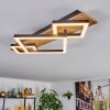 Cabanas ceiling light LED Wood like finish, black, 1-light source