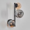 Chehalis globe light, wall light Amber, Smoke-coloured, 3-light sources