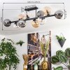 Gastor ceiling light, globe light Amber, clear, Smoke-coloured, 10-light sources
