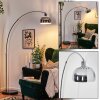 Baloca floor lamp, Arch lamps chrome, black, 1-light source