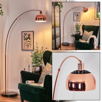 Baloca floor lamp, Arch lamps copper, black, 1-light source